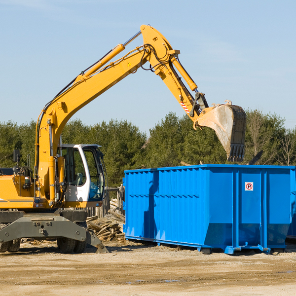 are there any restrictions on where a residential dumpster can be placed in Rainbow CA